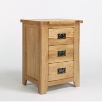 Westbury Reclaimed Oak 3 Drawer Bedside Cabinet