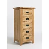 westbury reclaimed oak 5 drawer wellington