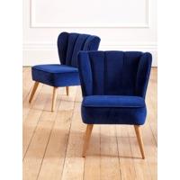 Westbury Velvet Chair - Navy