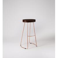 Welles bar stool in Mango wood & copper