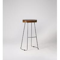 Welles Bar stool in conker brown