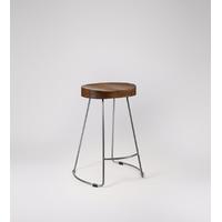 Welles kitchen stool in Mango wood & steel