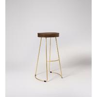Welles bar stool in Mango Wood & Metallic