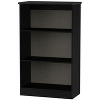 Welcome Living Room Furniture High Gloss Black Bookcase - 2 Shelves