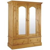 Welland Pine Wardrobe with Mirror - 2 Door