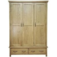 Weardale Oak Wardrobe - Triple