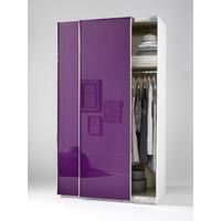 welle mobel 5 plus slider level 2 sliding wardrobe purple high gloss