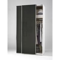 welle mobel 5 plus slider level 2 sliding wardrobe black high gloss