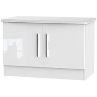 Welcome Living Room Furniture High Gloss White Low Unit - 2 Door