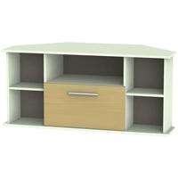 Welcome Living Room Furniture Elm and Vanilla TV Unit - Corner