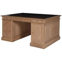 Weathered Villeneuve Oak Large Partners Desk