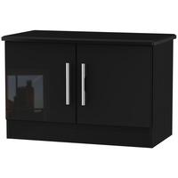 welcome living room furniture high gloss black low unit 2 door