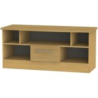 Welcome Living Room Furniture Modern Oak TV Unit - Open