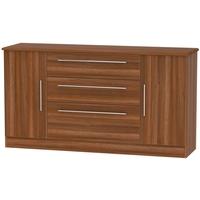 welcome living room furniture noche walnut sideboard wide 2 door 3 dra ...