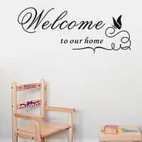 Welcome To Our Home Quote Wall Decals Zooyoo8181 Decorative Adesivo De Parede Removable Vinyl Wall Stickers
