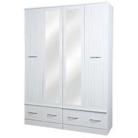 Welcome Furniture San Francisco Bay Quad Box Wardrobe with Mirror