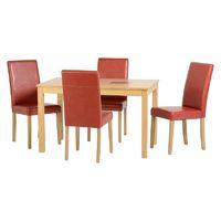 Wexford 4 Seater Dining Set Red