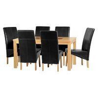 Wexford 6 Seater Dining Set with Premiere Grand 1 Dining Chairs Black