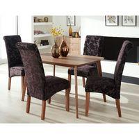 Westminister Walnut 90cm Dining Set with 4 Kingston Fabric Chairs