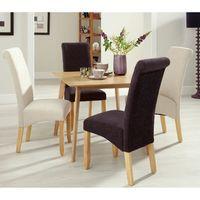 westminister oak 90cm dining set with 4 kingston chairs