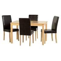 Wexford 4 Seater Dining Set Brown