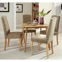 westminister oak 90cm dining set with 4 kensington chairs