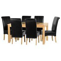 Wexford 6 Seater Dining Set with Premiere Grand 10 Dining Chairs Black