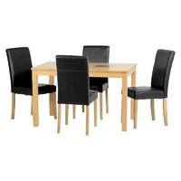 Wexford 4 Seater Dining Set Black