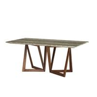 Webstar Multicolor Marble Dining Table And Ash With Metal Legs