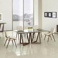 Webstar Marble Dining Table In Multicolor With 6 Dining Chairs
