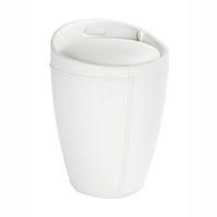 Wenko Candy Bath Stool in Leather Look White