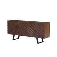 Webstar Wooden Sideboard In Ash With Metal Legs