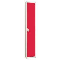 wet area locker one compart w300 x d450 red door