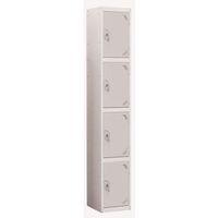 WET AREA LOCKER 4 COMPARTMENT W300 x D450 LIGHT GREY DOOR