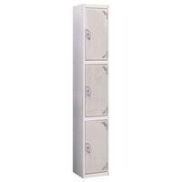 wet area locker 3 compartment w300 x d300 light grey door