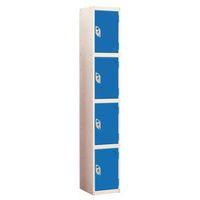 wet area locker 4 compartment w300 x d300 blue door