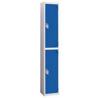 WET AREA LOCKER 2 COMPARTMENT W300 x D450 BLUE DOOR