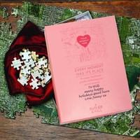 We First Met Here Aerial Map Jigsaw - Stunning Gift - Romantic Gift for a Loved One - Beautiful Gift Idea - Puzzle