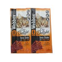 Webbox Cats Delight 6 Tasty Sticks Turkey & Lamb