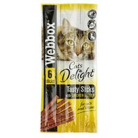 Webbox Cats Delight Cat Treats Tasty Sticks Chicken and Liver 6pk