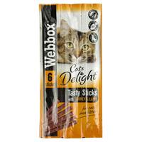 Webbox Cats Delight Cat Treats Tasty Sticks Turkey and Lamb 6pk
