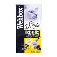 Webbox Cats Delight Cat Treats Lick-e-Lix Chicken 5 x 15g