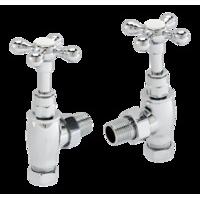 Westminster Traditional Radiator Valves, Tubes & Cover Plates Set - Angled