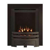 westerly glass fronted black inset high efficiency multiflue gas fire