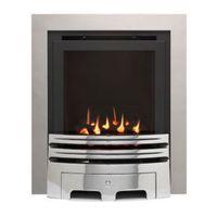 westerly glass fronted chrome inset high efficiency multiflue gas fire