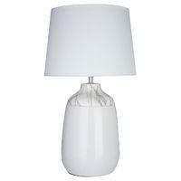 Wenita Table Lamp White Ceramic White Fabric Shade
