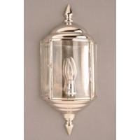 Wentworth 437 Traditional Solid Brass Nickel Plated 1 Light Wall Lantern