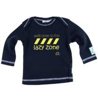 welcome to the lazy zone navy babies fairtrade long sleeve t shirt env ...