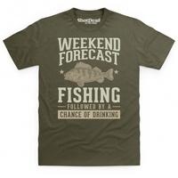 Weekend Forecast Fishing T Shirt
