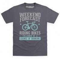 Weekend Forecast Riding Bikes T Shirt